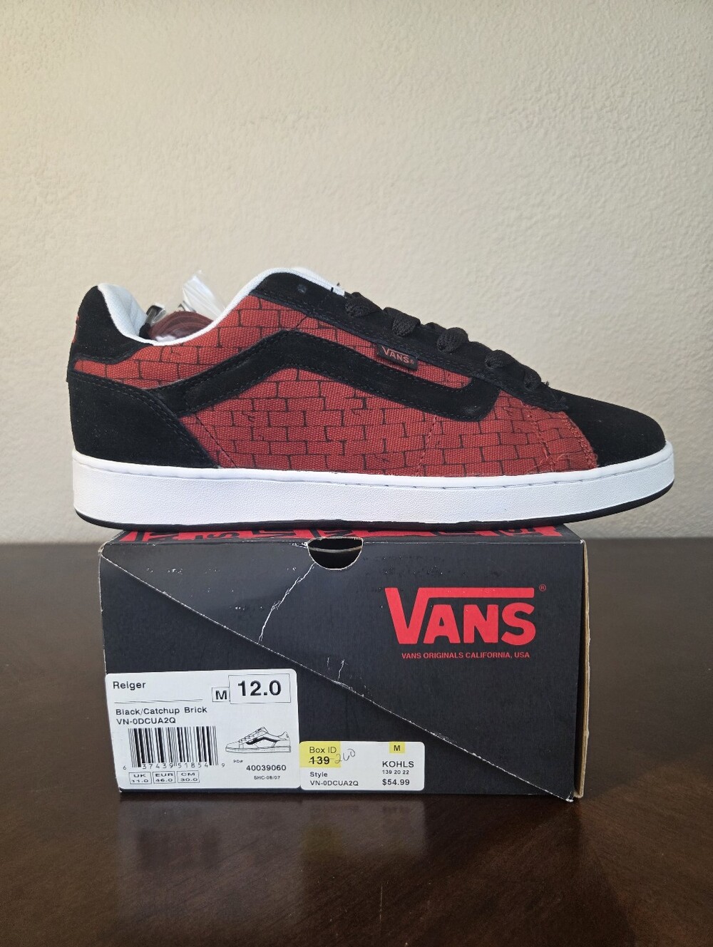 Men's Vintage Reiger Vans Sneaker Shoes